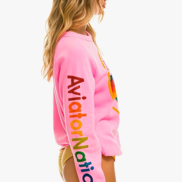 Aviator Nation Neon Pink Sweatshirt - Picture 2 of 5